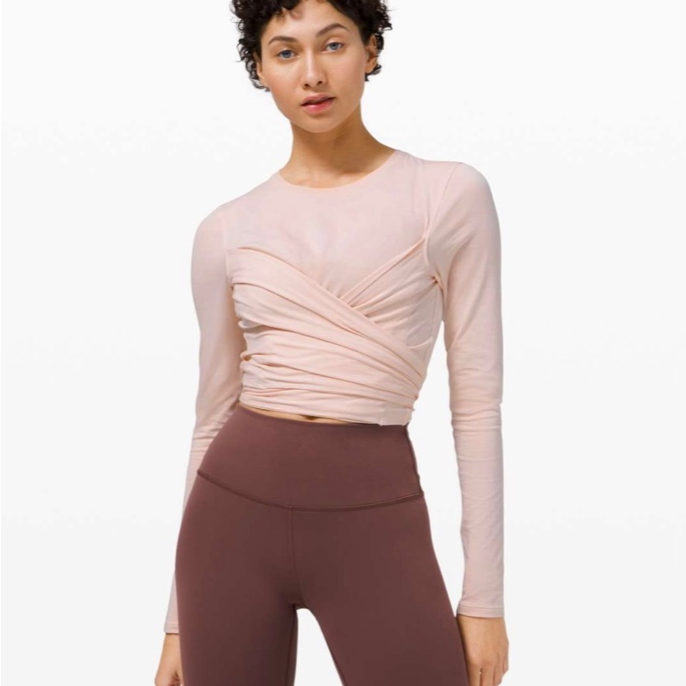 NWOT Lululemon Athletica Gather and Grow Long Sleeve in Feather Pink